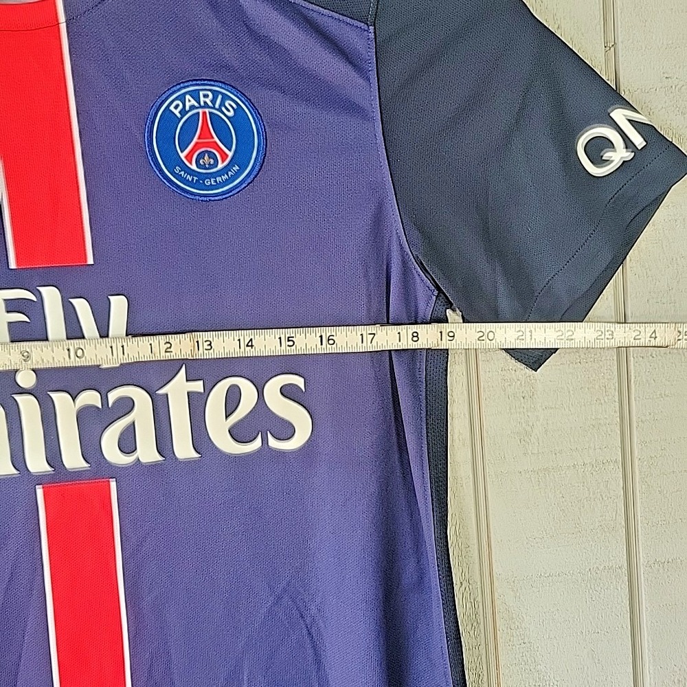 Nike Fly Emirates Jersey Women's M Medium PSG 2015 Soccer Football Navy Paris - Picture 5 of 9
